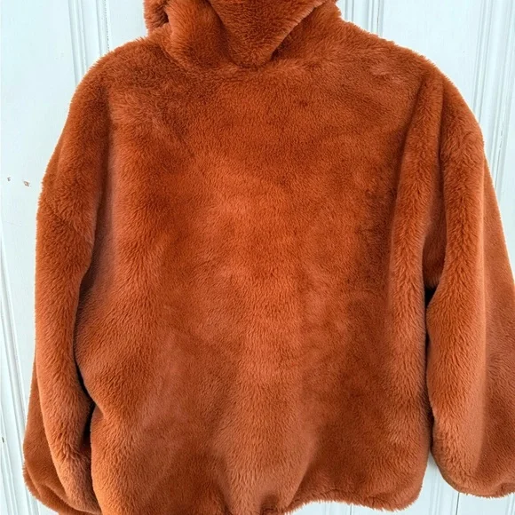 Lucky Brand Burnt Orange Faux Fur Jacket - Picture 4 of 6